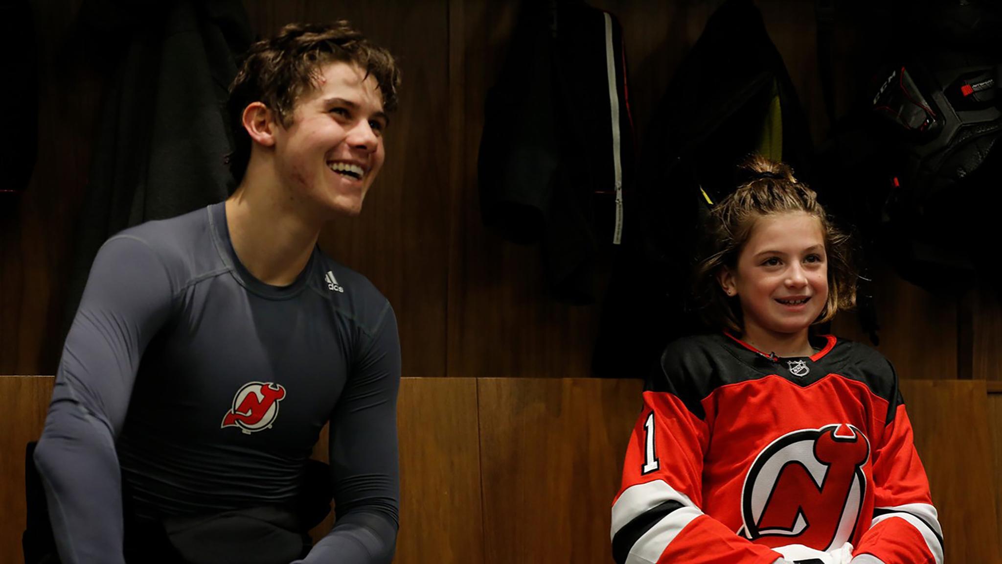 Hughes, Devils ‘see the big picture’ on Hockey Fights Cancer night