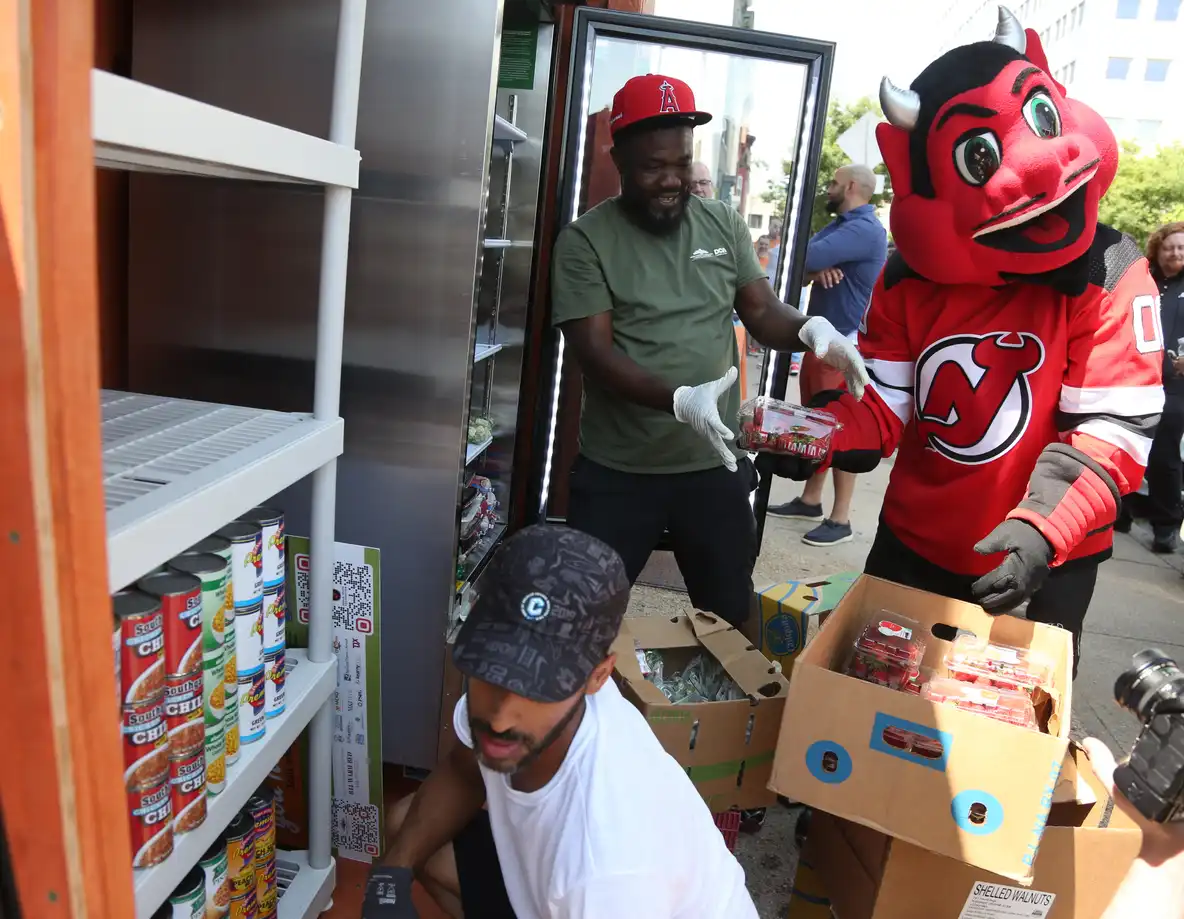 DYF funds the installation of a new community refrigerator in Newark
