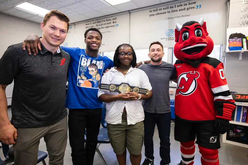 UFC Partners With New Jersey Devils and Prudential Center to Visit Local Charities as Part of UFC 302 Fight Week
